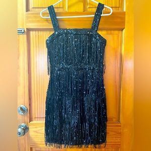 Shein Black Fringe strap cocktail dress. Size S. Never worn.